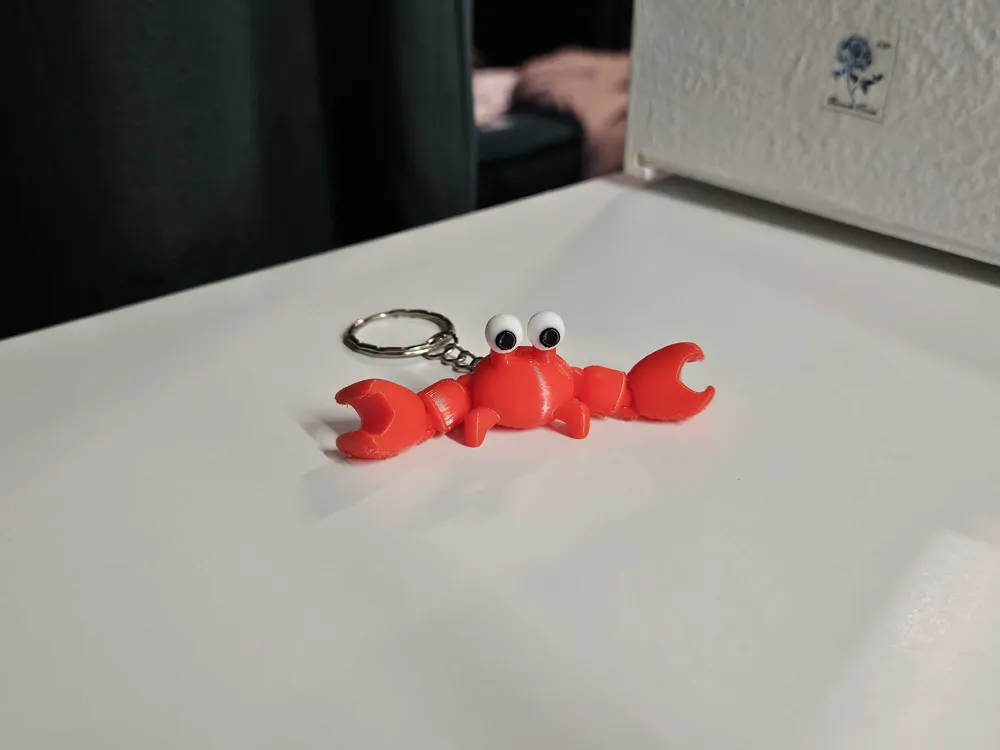 Articulated Crab Funny Keychain - Free 3D Print Model - MakerWorld