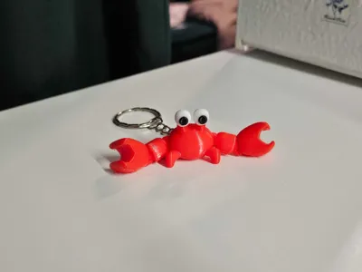 Articulated Crab Funny Keychain