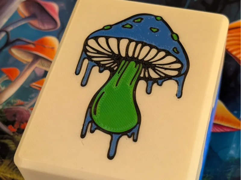Deck Box MTG Mushroom Theme 100 Sleeved Cards V1.3