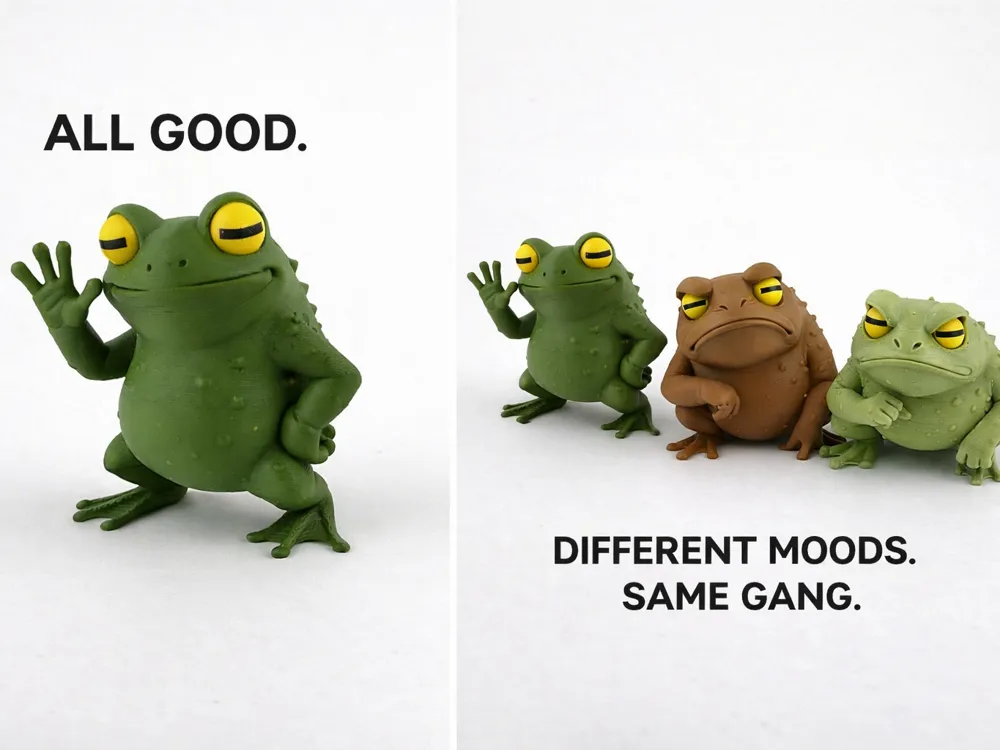 Spezielle Design-Froschfigur, dekoratives Ornament, Geschenk, Sammlerstück