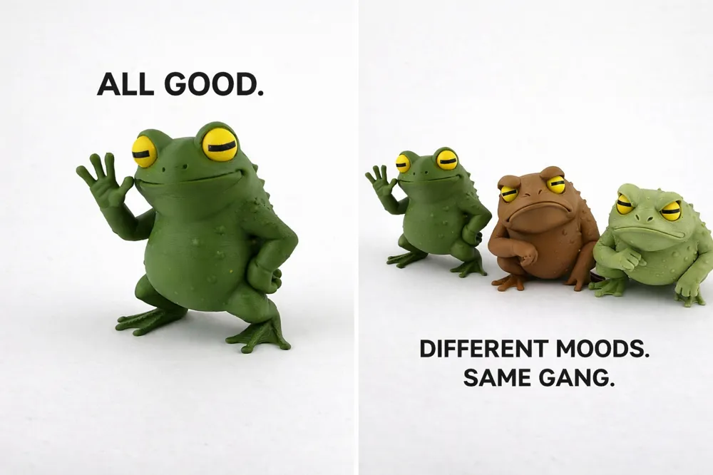 Spezielle Design-Froschfigur, dekoratives Ornament, Geschenk, Sammlerstück