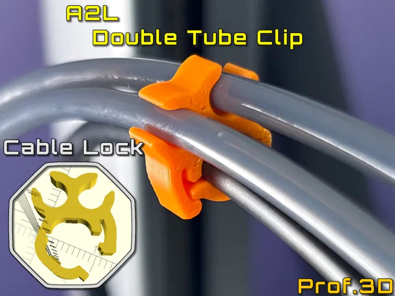 A2L Toolhead Double PTFE Tube Clip ⧸ Cable Lock