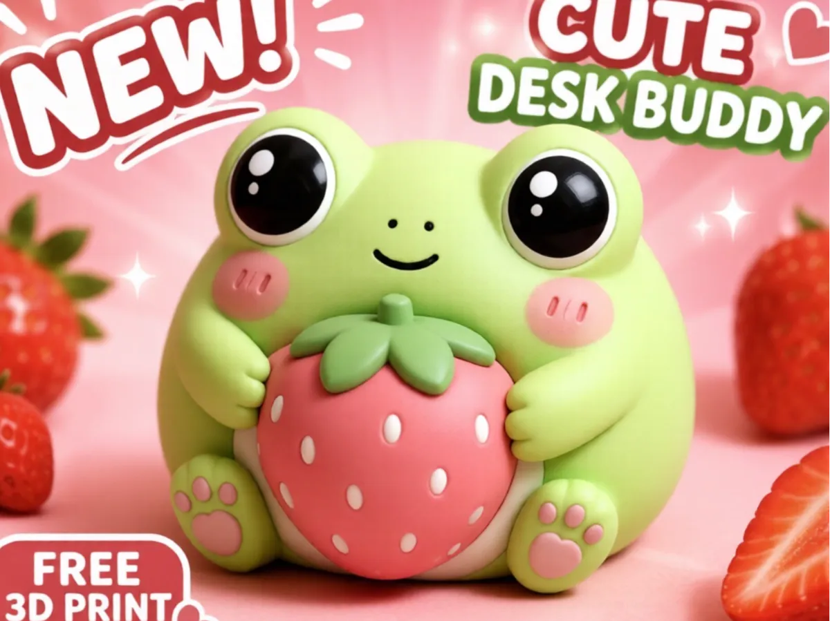Grenouille fraise — figurine de bureau