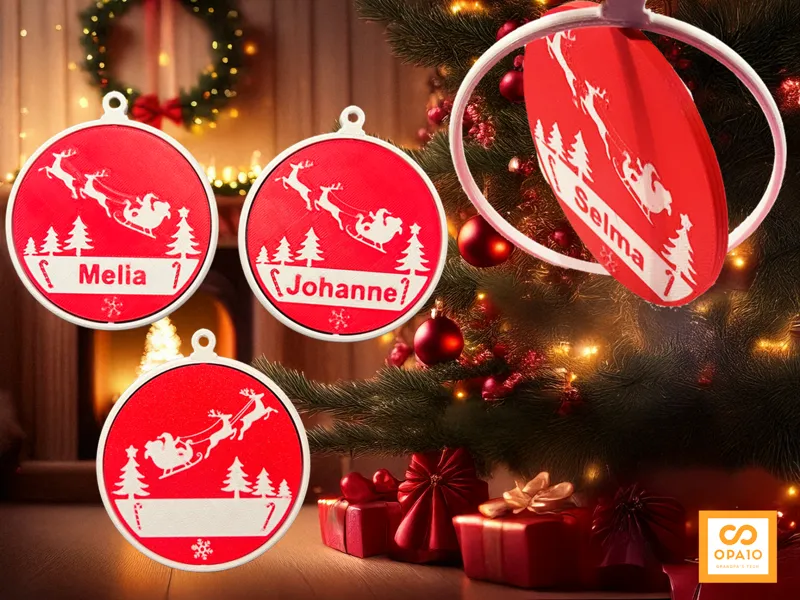Spinning Christmas Ornament 2 – Add your own name