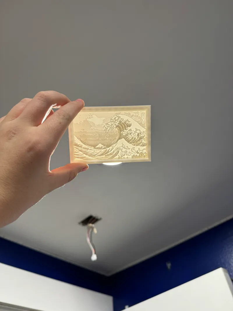 The Great Wave lithophane
