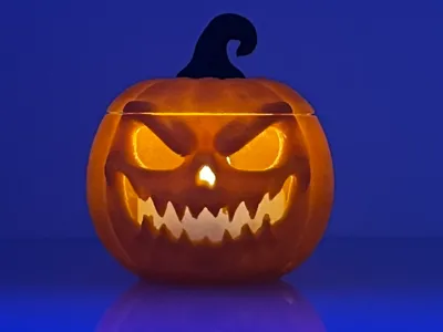 Halloween Nightmare Grin - LED Candle