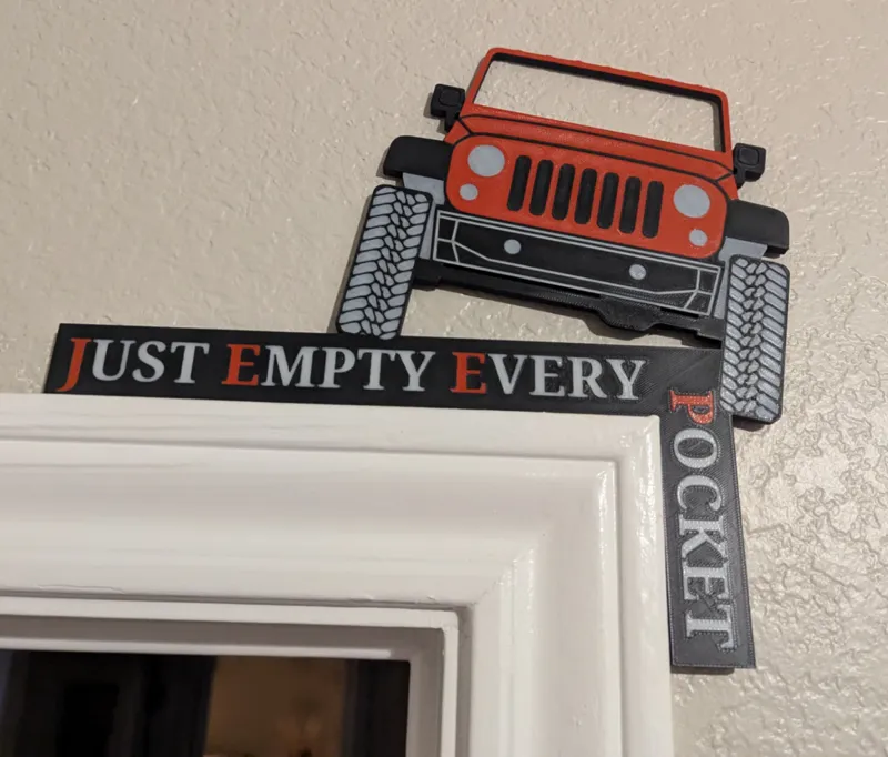 Just empty every pocket (Jeep) door corner