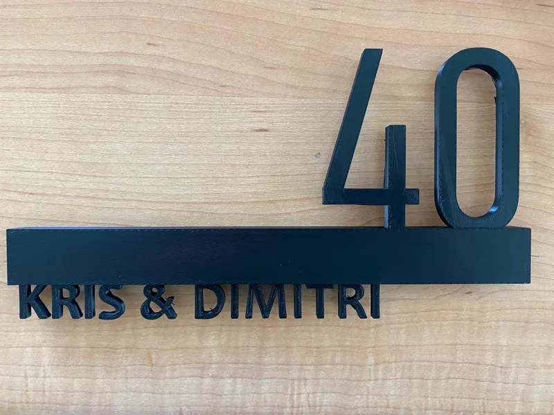 House Number plate with name