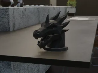 Low Poly Dragon Head