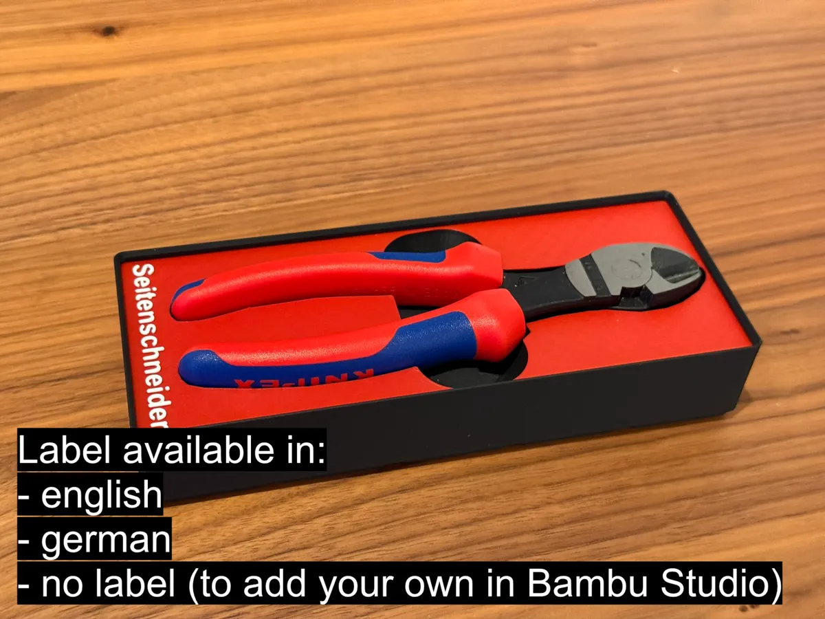 Gridfinity Bin Knipex Side Cutters 180mm by Entrail09 MakerWorld ...