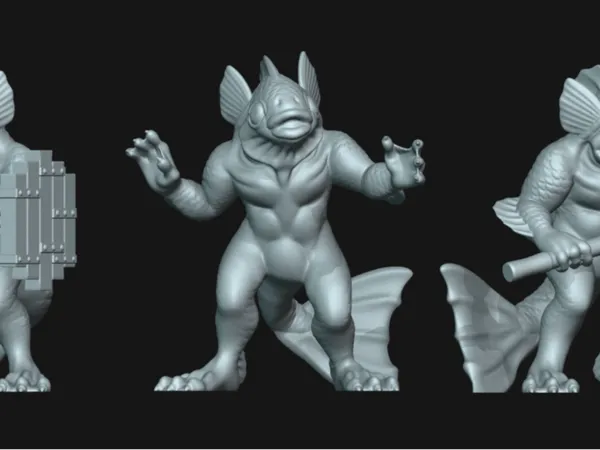 Figurines d'hommes-poissons