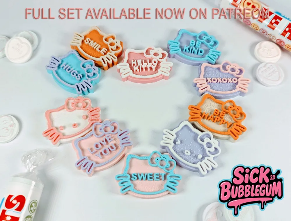 Hello Kitty Sweethearts Keychain - Free 3D Print Model - MakerWorld
