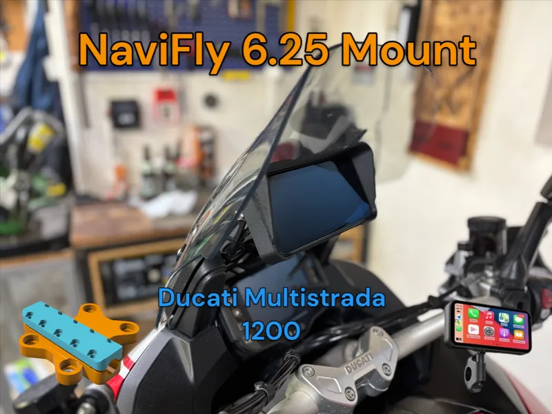 Ducati Multistrada 1200 NaviFly Holder 12mm Bar