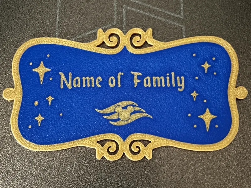 Disney Wish Cabin Door Name Plaque - Customizable