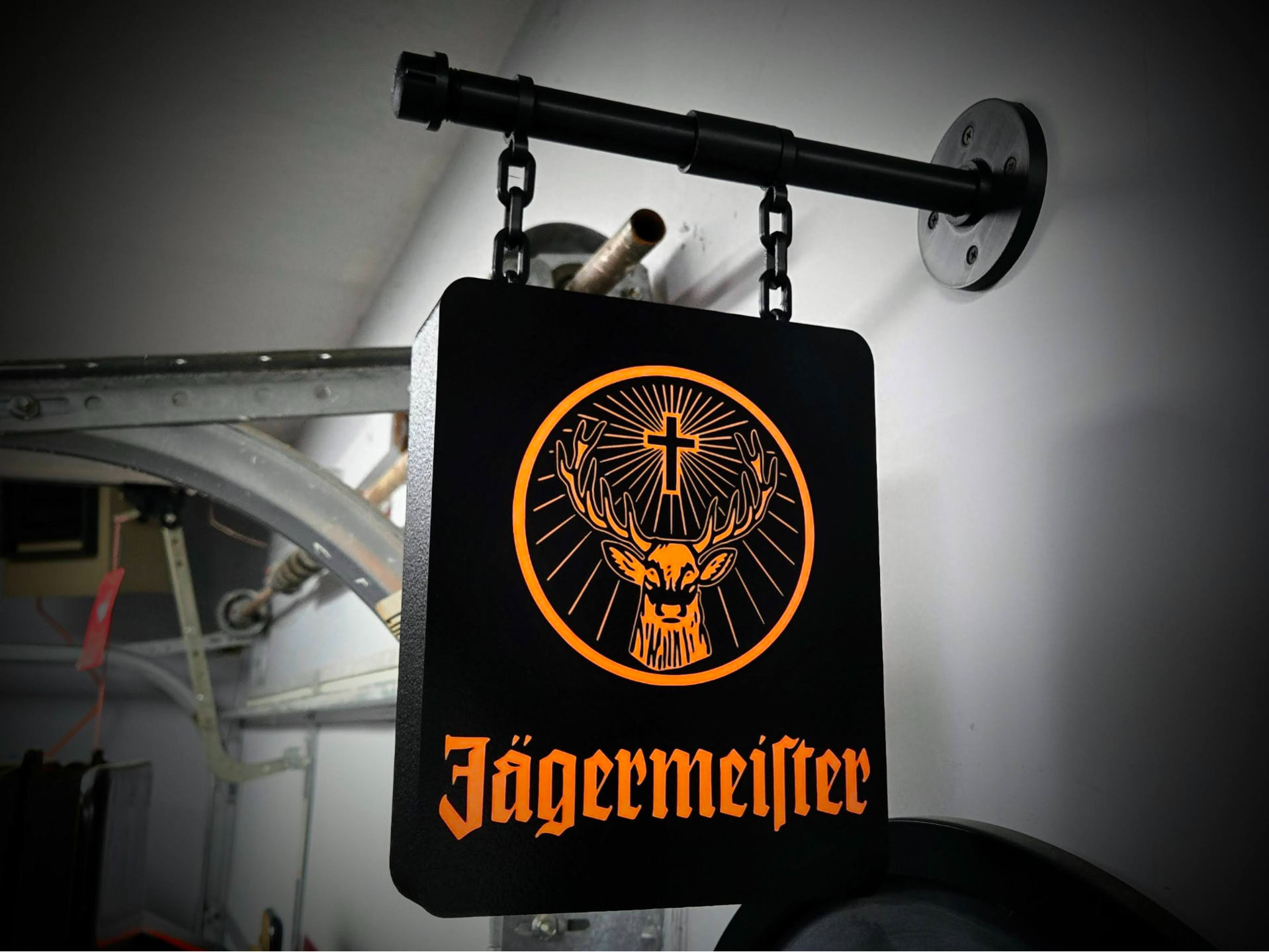 JAGERMEISTER ~ 2-Sided Hanging Pub Style Light