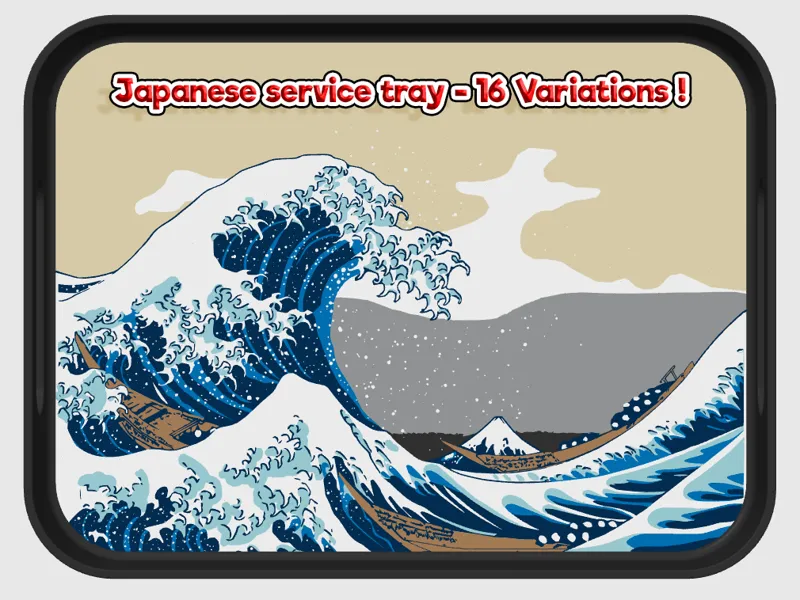 Japanese service tray - 16 variations !