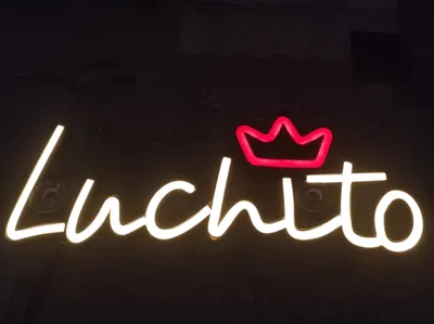 LED Neon Sign Base for the name Luchito