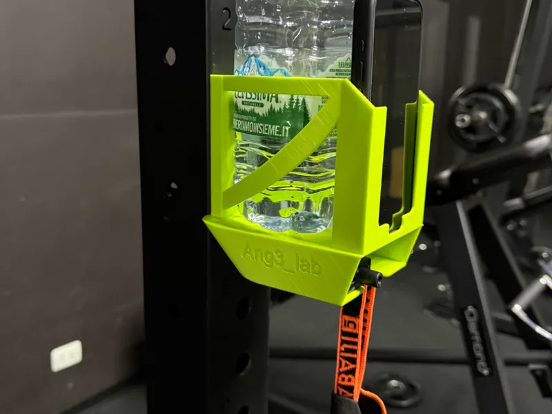 Magnetic Gym Organizer –Bottle Holder, Phone Stand