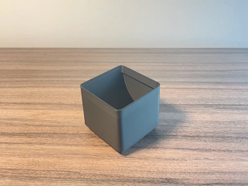 Gridfinity 1x1 Bin with Ramp | Easy-Access Curve