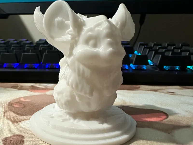 Chinchilla mini with a fiery tail