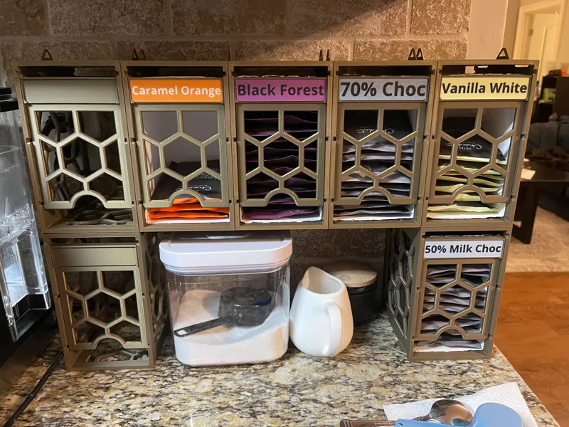 Modular Hot Chocolate Pouch Dispenser