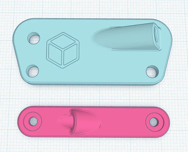 Bambu Lab P1P ptfe tube bracket -remix
