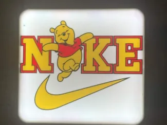Pooh Bear Nike 2 Sided Lightbox Kids Wall Mount