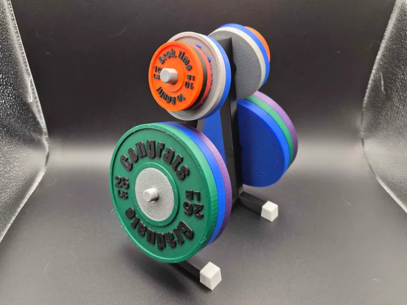 Weight lifter coaster including graduation