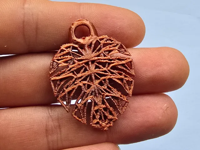 Geometric Monstera Leaf Earring