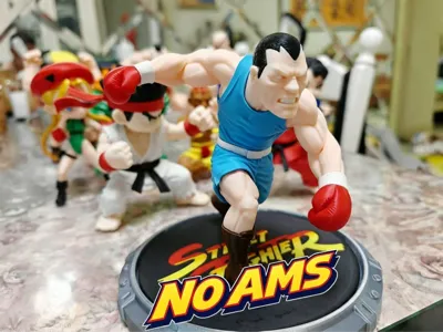 Chibi Street Fighter Boxer Balrog Print in Parts (No AMS needed)