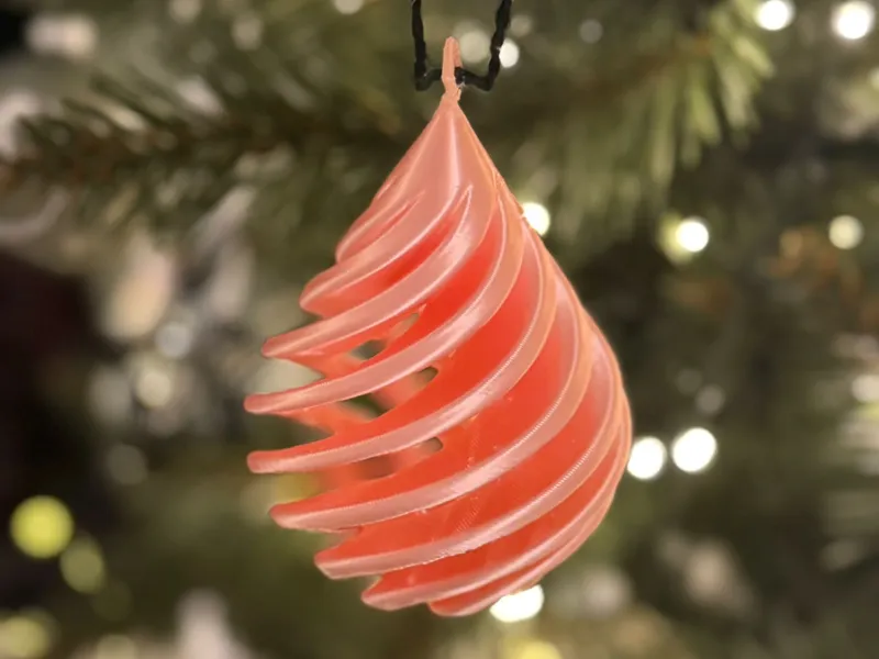 Modernes Spiral-Ornament 3er Set – Weihnachtsbaum