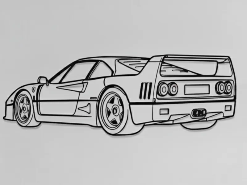 Easy Print: Ferrari F40 Wall Mountable Display
