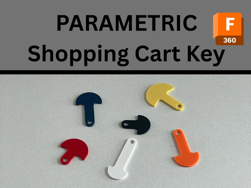 Shopping Cart key (parametric model)