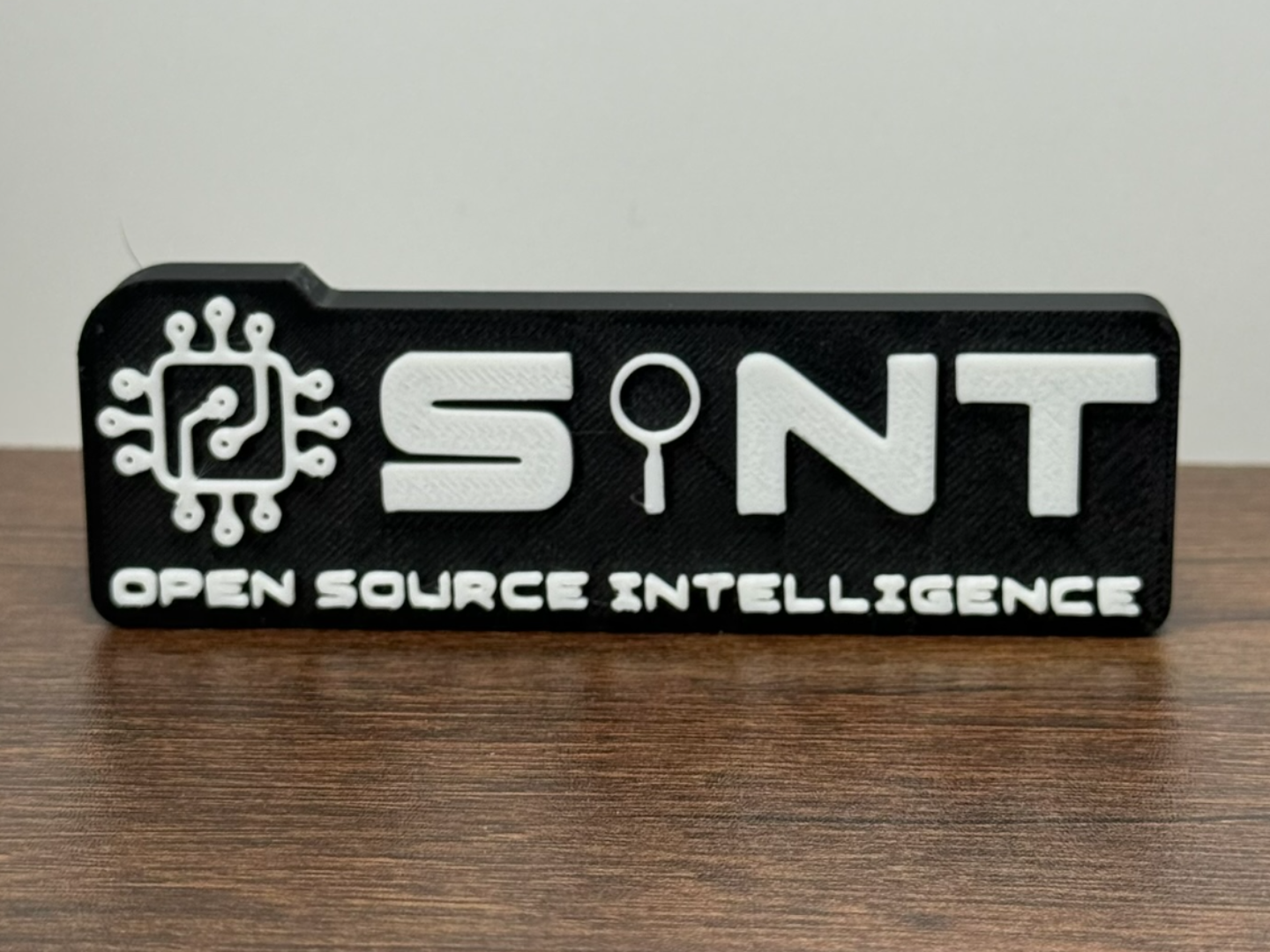 OSINT Open Source Intelligence Desk Sign