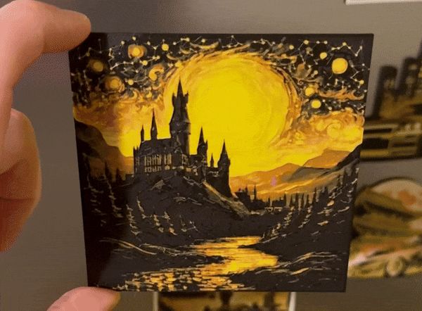 Harry Potter Hogwarts castle - Magnet - Van gogh