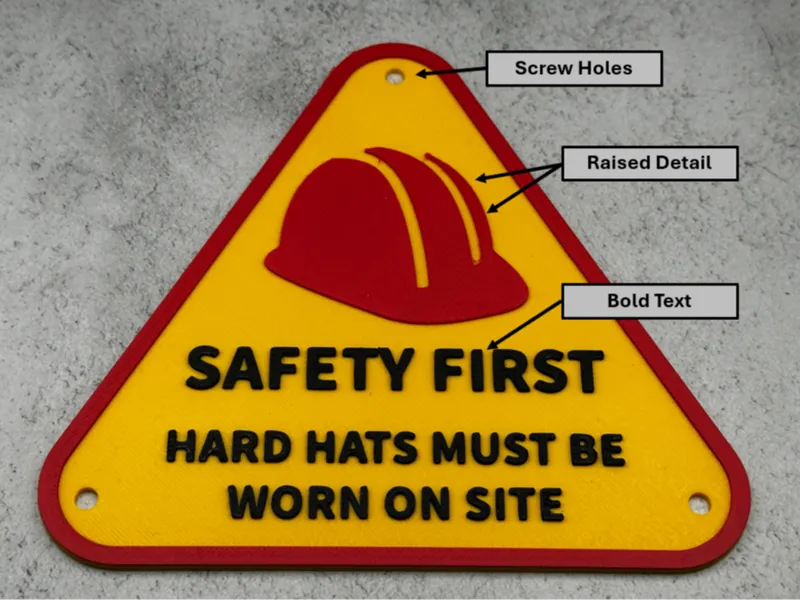 Safety First Warning Sign