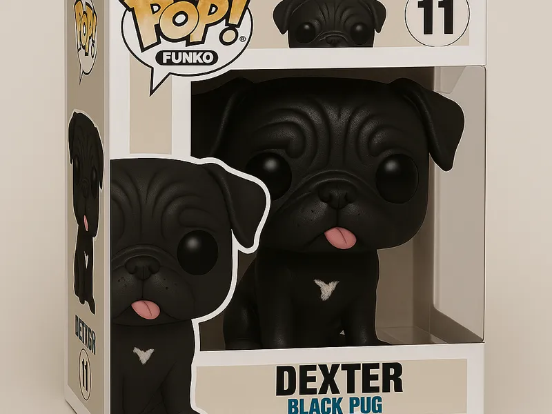 Black Pug Stile Funko Pop Dog Carlino Nero Fun