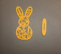 Lapin de Pâques silhouette florale — photo 3