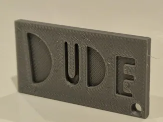 Funky DUDE Nameplate