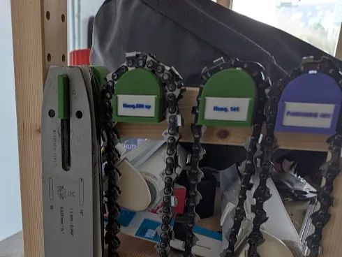 Chainsaw Bar & Chain Holder Wall & IKEA IVAR Mount