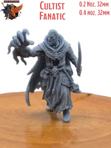 Escenografía en miniatura: Cultist Fanatic - MGM Print-Ready Mini — vista de referencia 2