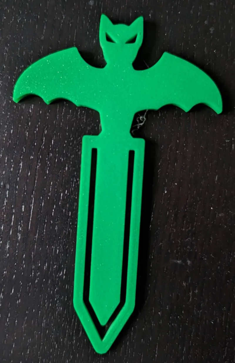 Green Bat Bookmark