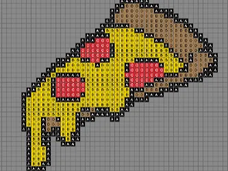 Pizzastück Pixel Puzzle