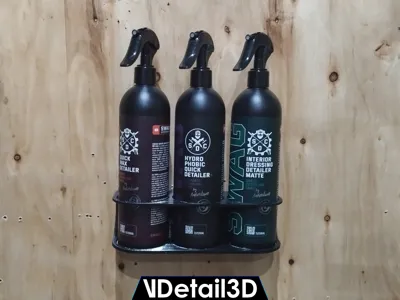Wall Mount Holder for 3 Spray Bottles (65 mm)