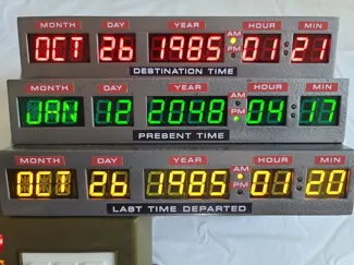 DeLorean Time Circuits Display by CircuitSetup