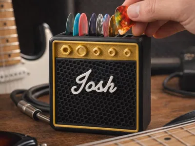 Customizable Amp Inspired Guitar Pick Holder