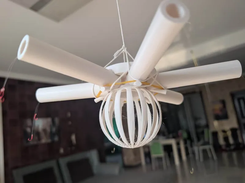 multi-arm fishing rig with chum trap