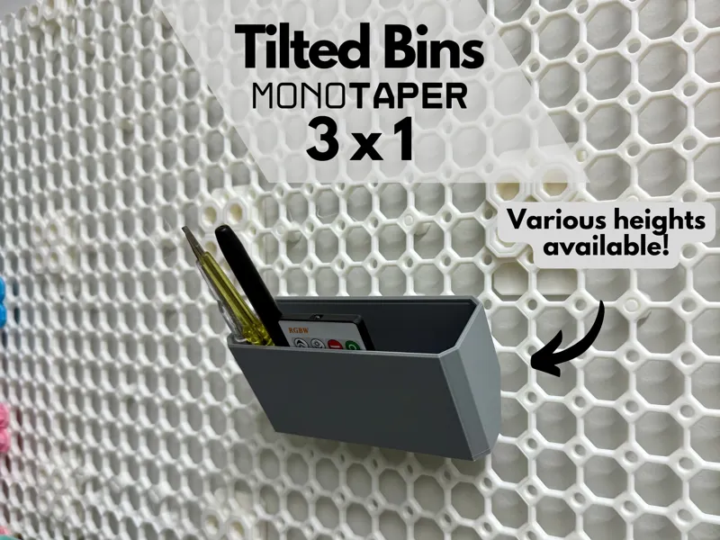 Tilted Bins MonoTaper - 3x1 (various heights)
