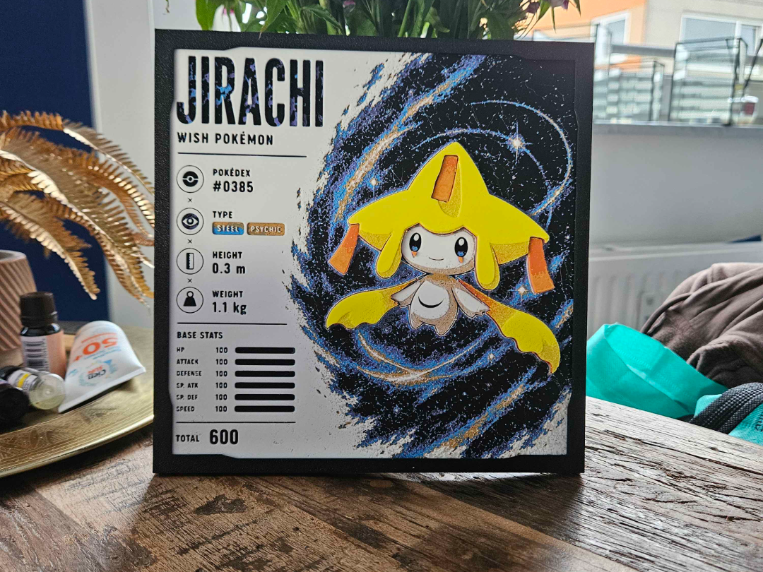 Pokemon - Shiny Jirachi Infographic hueforge