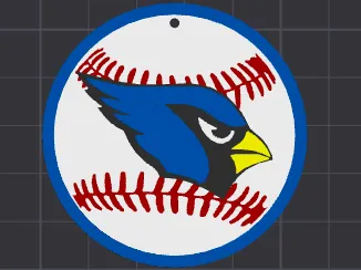 BlueJays Baseball Keychain